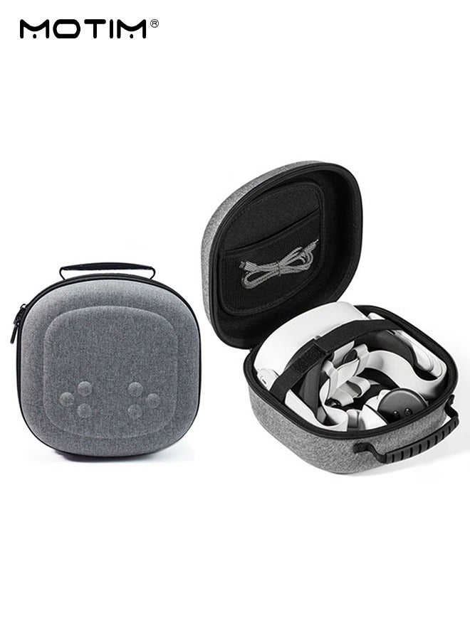 Motim Hard Carrying Case for Meta Quest 3/3S/2 VR, Portable Hard Shell Travel Case for Gaming Headset and Touch Controllers, Compact Design - Image 1